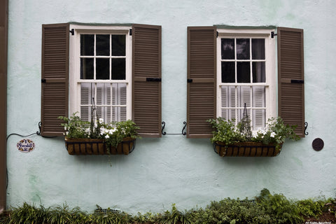 Brown Shutters Note Card